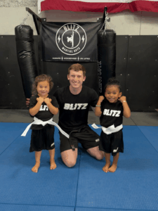 Tyce Talbott with the Little Ninjas ages 3-4.